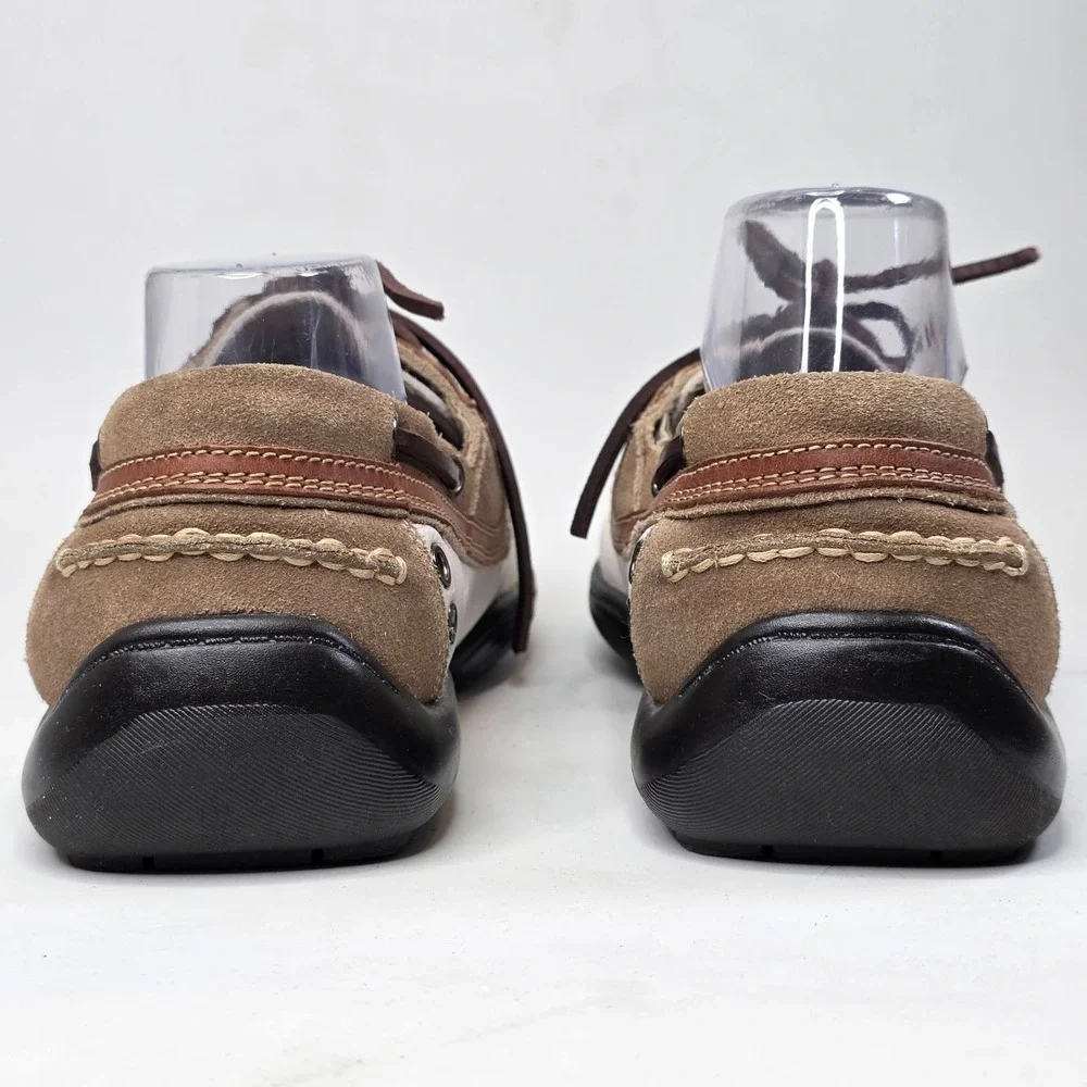 Kenneth Cole Unlisted Duck Quick Shoes Men's Size 15 White Brown Leather Casual